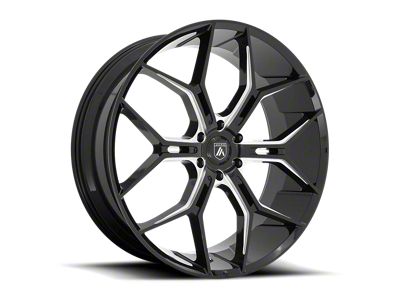 Asanti Monarch Truck Gloss Black Milled 6-Lug Wheel; 24x10; 20mm Offset (03-09 4Runner)