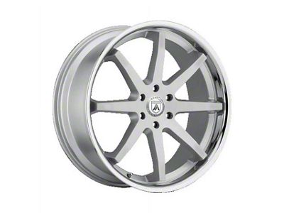 Asanti Kaiser Brushed Silver Chrome Lip 6-Lug Wheel; 22x9.5; 30mm Offset (04-15 Titan)