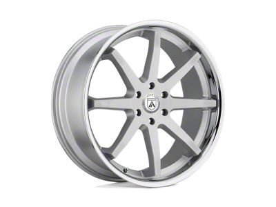 Asanti Kaiser Brushed Silver with Chrome Lip 6-Lug Wheel; 24x10; 30mm Offset (04-15 Titan)