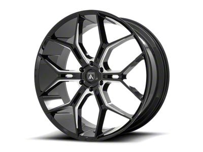 Asanti Monarch Truck Gloss Black Milled 6-Lug Wheel; 22x9.5; 38mm Offset (04-15 Titan)