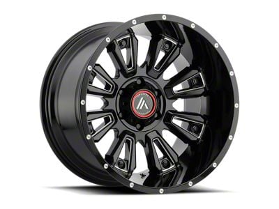 Asanti Blackhawk Gloss Black Milled 6-Lug Wheel; 20x9; 18mm Offset (05-15 Tacoma)