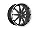 Asanti Emperor Gloss Black Milled with Chrome Lip 6-Lug Wheel; 22x10; 30mm Offset (2024 Tacoma)