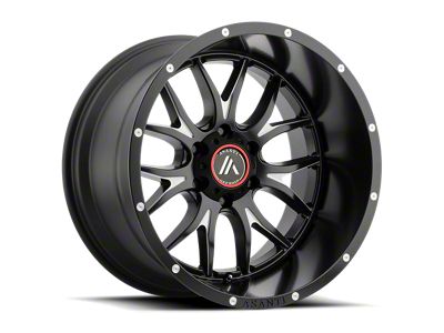 Asanti Carbine Satin Black Milled 6-Lug Wheel; 17x9; -12mm Offset (10-24 4Runner)