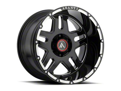 Asanti Enforcer Gloss Black Milled 6-Lug Wheel; 17x8.5; 25mm Offset (10-24 4Runner)