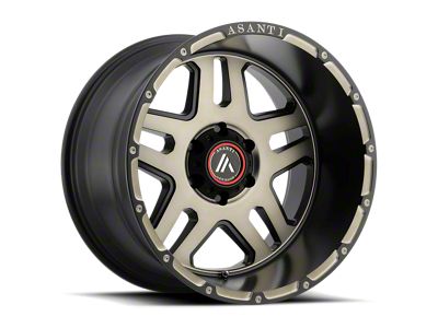 Asanti Enforcer Matte Black Machined Tint 6-Lug Wheel; 17x9; -12mm Offset (10-24 4Runner)