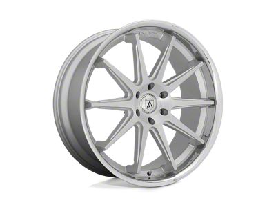 Asanti Emperor Brushed Silver with Chrome Lip 6-Lug Wheel; 24x10; 30mm Offset (22-24 Bronco Raptor)