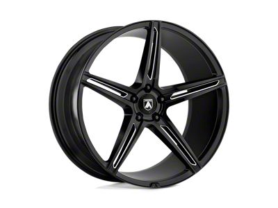 Asanti Alpha 5 Gloss Black Milled Wheel; 20x10.5; 38mm Offset (84-01 Jeep Cherokee XJ)