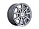 Asanti Esquire Gloss Anthracite Bright Machined Wheel; 20x10.5; 40mm Offset (84-01 Jeep Cherokee XJ)