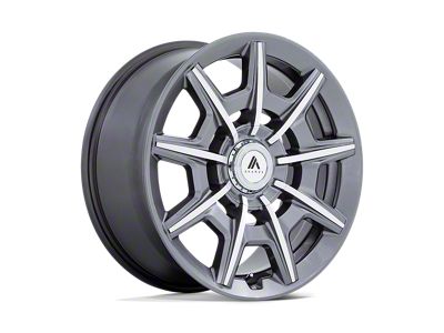 Asanti Esquire Gloss Anthracite Bright Machined Wheel; 20x9; 35mm Offset (84-01 Jeep Cherokee XJ)