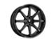 Asanti Kaiser Satin Black with Gloss Black Lip Wheel; 20x9; 30mm Offset (84-01 Jeep Cherokee XJ)