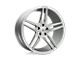 Asanti Orion Brushed Silver with Carbon Fiber Insert Wheel; 19x9.5; 45mm Offset (84-01 Jeep Cherokee XJ)