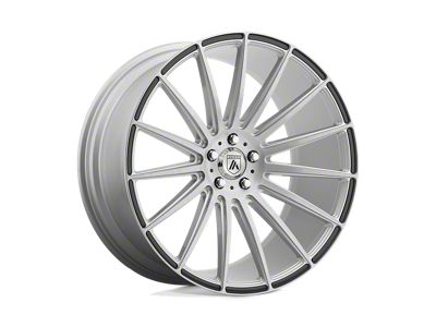 Asanti Polaris Brushed Silver with Carbon Fiber Insert Wheel; 19x8.5; 38mm Offset (84-01 Jeep Cherokee XJ)