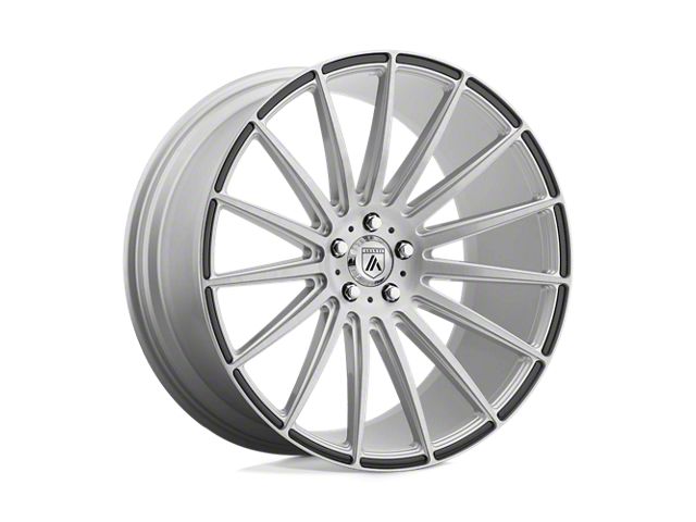 Asanti Polaris Brushed Silver with Carbon Fiber Insert Wheel; 20x10.5 (84-01 Jeep Cherokee XJ)