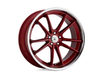 Asanti Sigma Candy Red with Chrome Lip Wheel; 22x10.5; 35mm Offset (84-01 Jeep Cherokee XJ)