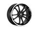 Asanti Sigma Gloss Black with Chrome Lip Wheel; 20x9; 35mm Offset (84-01 Jeep Cherokee XJ)