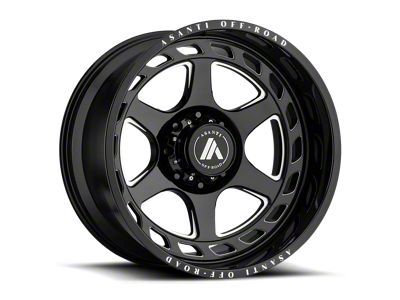 Asanti Anvil Gloss Black Milled Wheel; 20x10; -18mm Offset (20-24 Jeep Gladiator JT)