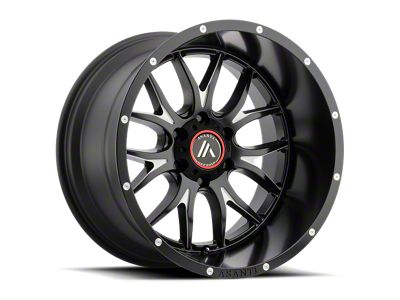 Asanti Carbine Satin Black Milled Wheel; 20x12; -44mm Offset (20-24 Jeep Gladiator JT)