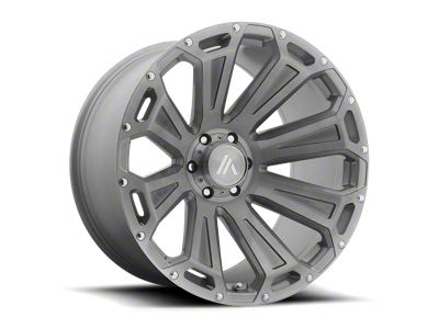 Asanti Cleaver Titanium Brushed Wheel; 22x10; -12mm Offset (20-24 Jeep Gladiator JT)