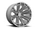 Asanti Cleaver Titanium Brushed Wheel; 22x10; -12mm Offset (20-24 Jeep Gladiator JT)