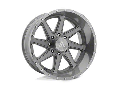 Asanti Windmill Titanium-Brushed Wheel; Left Directional; 20x10; -12mm Offset (05-10 Jeep Grand Cherokee WK)