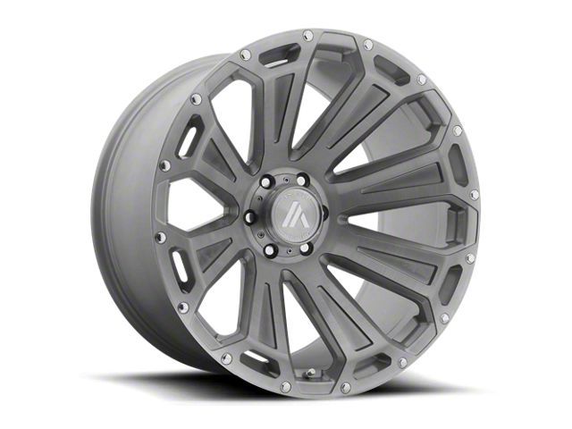 Asanti Cleaver Titanium Brushed Wheel; 20x12 (18-24 Jeep Wrangler JL)