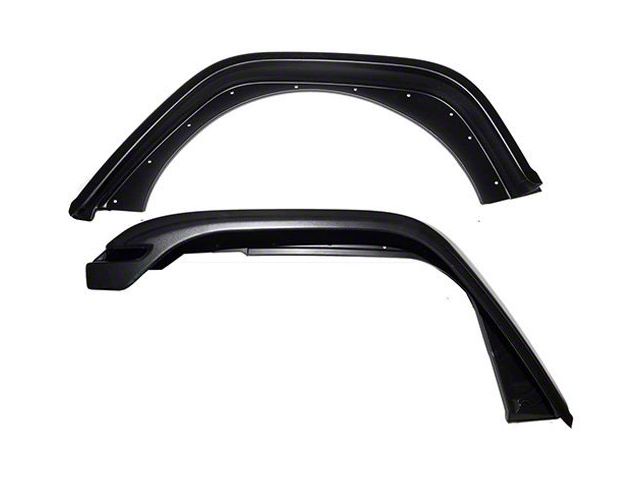 Rough Country WF1 Fender Flares; OE Black (20-24 Jeep Gladiator JT)