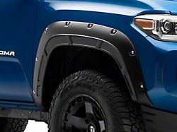 Rough Country Defender Fender Flares; Flat Black (16-23 Tacoma)