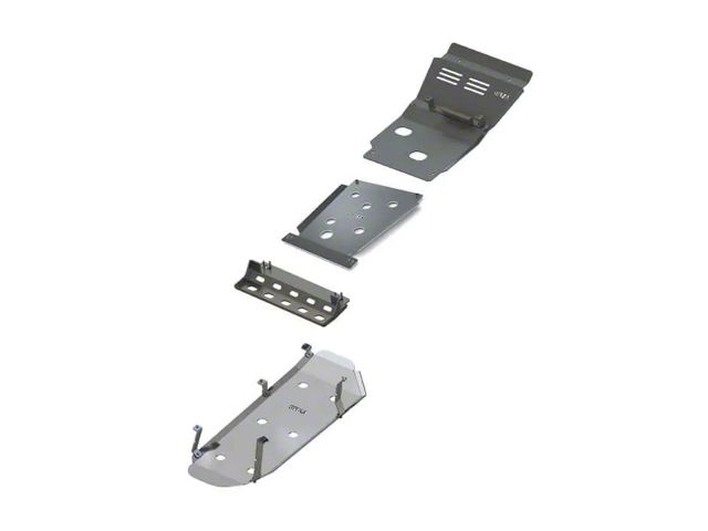 ASFIR 4x4 4-Piece Skid Plate System; Bare Aluminum (03-09 4.0L 4Runner w/o KDSS System)