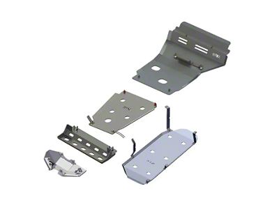 ASFIR 4x4 5-Piece Skid Plate System; Bare Aluminum (10-24 4.0L 4Runner w/ KDSS System)