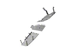 ASFIR 4x4 3-Piece Skid Plate System; Bare Aluminum (20-23 3.0L EcoDiesel Jeep Wrangler JL)