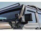 Attica 4x4 Frontier Series A-Pillar Light Mount Brackets; Textured Black (18-25 Jeep Wrangler JL, Excluding 4xe & Rubicon 392)