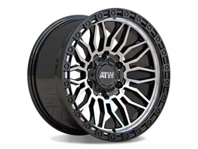 ATW Off-Road Wheels Nile Gloss Black with Machined Face 6-Lug Wheel; 20x9; 10mm Offset (03-09 4Runner)