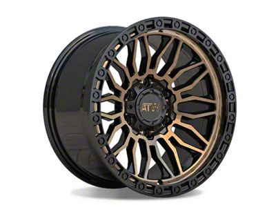 ATW Off-Road Wheels Nile Satin Black with Machined Bronze Face 6-Lug Wheel; 20x10; -18mm Offset (03-09 4Runner)