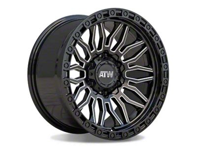 ATW Off-Road Wheels Nile Gloss Black with Milled Spokes 6-Lug Wheel; 20x9; 10mm Offset (04-15 Titan)