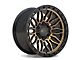 ATW Off-Road Wheels Nile Satin Black with Machined Bronze Face 6-Lug Wheel; 20x9; 10mm Offset (04-15 Titan)