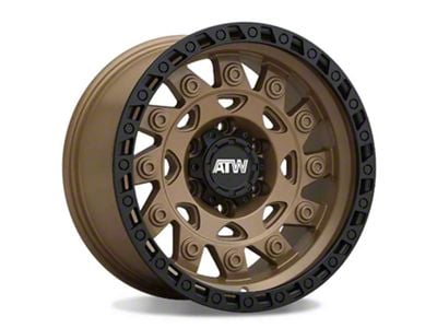 ATW Off-Road Wheels Congo Satin Sand Bronze with Black Lip 6-Lug Wheel; 17x9; 0mm Offset (05-15 Tacoma)