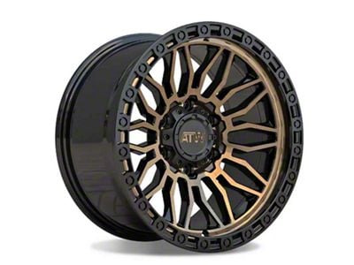 ATW Off-Road Wheels Nile Satin Black with Machined Bronze Face 6-Lug Wheel; 20x10; -18mm Offset (05-15 Tacoma)