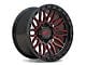 ATW Off-Road Wheels Nile Gloss Black with Red Milled Spokes 6-Lug Wheel; 17x9; 0mm Offset (2024 Tacoma)
