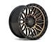 ATW Off-Road Wheels Nile Satin Black with Machined Bronze Face 6-Lug Wheel; 20x10; -18mm Offset (2024 Tacoma)