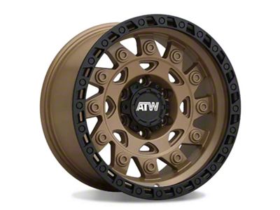 ATW Off-Road Wheels Congo Satin Sand Bronze with Black Lip 6-Lug Wheel; 17x9; -12mm Offset (10-24 4Runner)