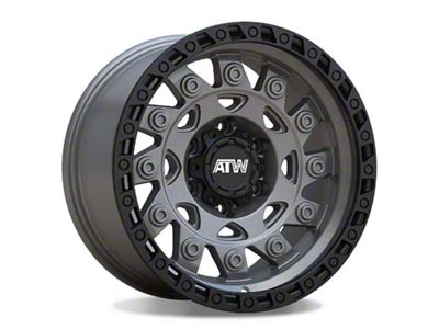 ATW Off-Road Wheels Congo Sand Gunmetal with Black Lip 6-Lug Wheel; 17x9; -12mm Offset (21-24 Bronco, Excluding Raptor)