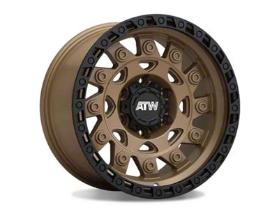 ATW Off-Road Wheels Congo Satin Sand Bronze with Black Lip 6-Lug Wheel; 17x9; 0mm Offset (21-24 Bronco, Excluding Raptor)