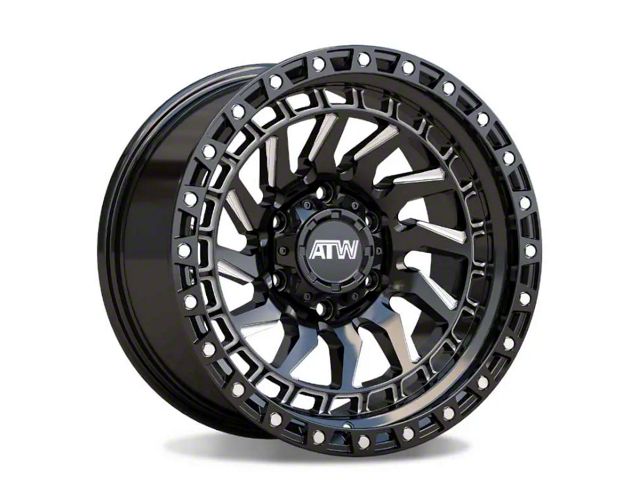 ATW Off-Road Wheels Culebra Gloss Black with Milled Spokes 6-Lug Wheel; 17x9; 0mm Offset (21-24 Bronco, Excluding Raptor)