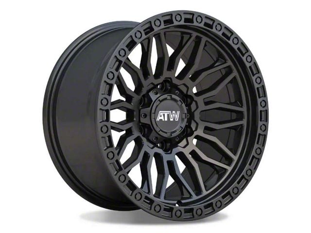 ATW Off-Road Wheels Nile All Satin Black 6-Lug Wheel; 17x9; -12mm Offset (21-24 Bronco, Excluding Raptor)