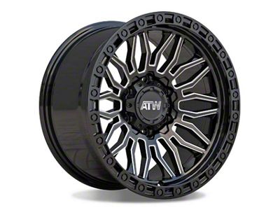ATW Off-Road Wheels Nile Gloss Black with Milled Spokes 6-Lug Wheel; 17x9; 0mm Offset (21-24 Bronco, Excluding Raptor)