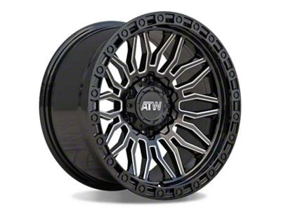 ATW Off-Road Wheels Nile Gloss Black with Milled Spokes 6-Lug Wheel; 20x9; 10mm Offset (21-24 Bronco, Excluding Raptor)