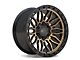 ATW Off-Road Wheels Nile Satin Black with Machined Bronze Face 6-Lug Wheel; 17x9; -12mm Offset (21-24 Bronco, Excluding Raptor)