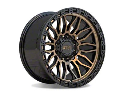 ATW Off-Road Wheels Nile Satin Black with Machined Bronze Face 6-Lug Wheel; 20x10; -18mm Offset (22-24 Bronco Raptor)