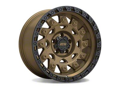 ATW Off-Road Wheels Congo Satin Sand Bronze with Black Lip Wheel; 20x10 (84-01 Jeep Cherokee XJ)