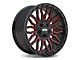 ATW Off-Road Wheels Nile Gloss Black with Red Milled Spokes Wheel; 20x10 (84-01 Jeep Cherokee XJ)